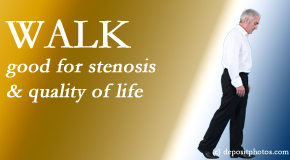 Johnson Chiropractic encourages walking and guideline-recommended non-drug therapy for spinal stenosis, decrease of its pain, and improvement in walking.