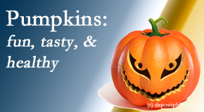 Johnson Chiropractic appreciates the pumpkin for its decorative and nutritional benefits especially the anti-inflammatory and antioxidant!