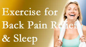 Johnson Chiropractic shares new research about the benefit of exercise for back pain relief and sleep. 