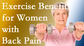 Johnson Chiropractic shares recent research about how beneficial exercise is, especially for older women with back pain.