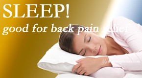 Johnson Chiropractic presents research that says good sleep helps keep back pain at bay. 