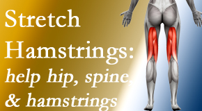 Johnson Chiropractic encourages back pain patients to stretch hamstrings for length, range of motion and flexibility to support the spine.