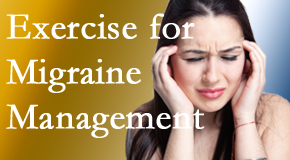 Johnson Chiropractic incorporates exercise into the chiropractic treatment plan for migraine relief.