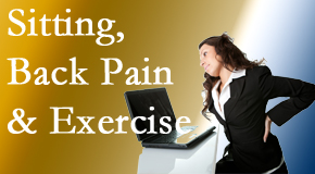 Johnson Chiropractic urges less sitting and more exercising to combat back pain and other pain issues.