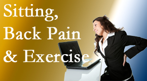 Johnson Chiropractic encourages less sitting and more exercising to combat back pain and other pain issues.