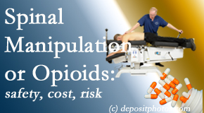 Johnson Chiropractic presents new comparison studies of the safety, cost, and effectiveness in reducing the need for further care of chronic low back pain: opioid vs spinal manipulation treatments.