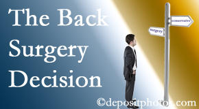 Richmond back surgery for a disc herniation is an option to be carefully studied before a decision is made to proceed. 