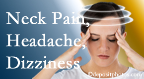 Johnson Chiropractic helps relieve neck pain and dizziness and related neck muscle issues.