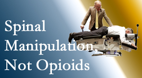 Chiropractic spinal manipulation at Johnson Chiropractic is worthwhile over opioids for back pain control.