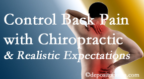 Johnson Chiropractic helps patients establish realistic goals and find some control of their back pain and neck pain so it doesn’t necessarily control them. 