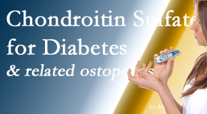 Johnson Chiropractic presents new info on the benefits of chondroitin sulfate for diabetes management of its inflammatory and osteoporotic aspects.