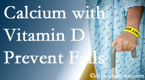 Calcium and vitamin D supplementation may be recommended to Richmond chiropractic patients who are at risk of falling.