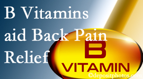 Johnson Chiropractic may include B vitamins in the Richmond chiropractic treatment plan of back pain sufferers. 