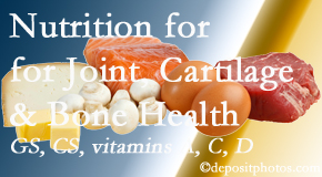 Johnson Chiropractic explains the benefits of vitamins A, C, and D as well as glucosamine and chondroitin sulfate for cartilage, joint and bone health. 