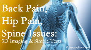 Johnson Chiropractic examines back pain patients for various issues like back pain and hip pain and other spine issues with imaging and clinical tests that influence a relieving chiropractic treatment plan.