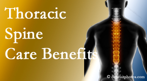 Johnson Chiropractic is amazed at the benefit of thoracic spine treatment beyond the thoracic spine to help even neck and back pain. 