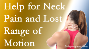 Johnson Chiropractic helps neck pain patients with limited spinal range of motion find relief of pain and improved motion.