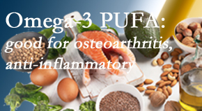 Johnson Chiropractic treats pain – back pain, neck pain, extremity pain – often affiliated with the degenerative processes associated with osteoarthritis for which fatty oils – omega 3 PUFAs – help. 