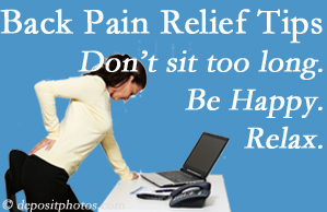 Johnson Chiropractic reminds you to not sit too long to keep back pain at bay!