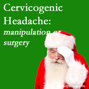 The Richmond chiropractic manipulation and mobilization show benefit for relief of cervicogenic headache as an option to surgery for its relief.