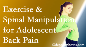 Johnson Chiropractic uses Richmond chiropractic and exercise to help back pain in adolescents. 