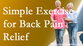 Johnson Chiropractic suggests simple exercise as part of the Richmond chiropractic back pain relief plan.