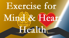 A healthy heart helps maintain a healthy mind, so Johnson Chiropractic encourages exercise.