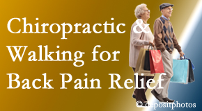 Johnson Chiropractic encourages walking for back pain relief in combination with chiropractic treatment to maximize distance walked.