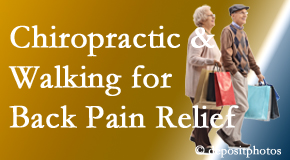 Johnson Chiropractic encourages walking for back pain relief along with chiropractic treatment to maximize distance walked.