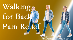 Johnson Chiropractic often recommends walking for Richmond back pain sufferers.