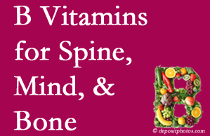 Richmond bone, spine and mind benefit from B vitamin intake and exercise.