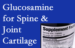 Richmond chiropractic nutritional support urges glucosamine for joint and spine cartilage health and potential regeneration. 