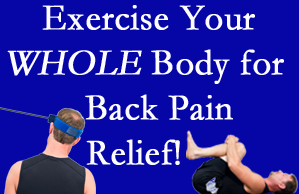 Richmond chiropractic care includes exercise to help enhance back pain relief at Johnson Chiropractic.