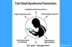 Johnson Chiropractic presents a prevention plan for text neck syndrome: better posture, frequent breaks, manipulation.