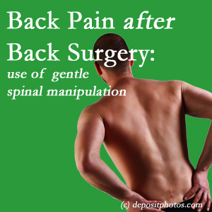 picture of a Richmond spinal manipulation for back pain after back surgery