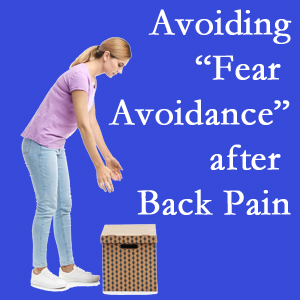 Richmond chiropractic care encourages back pain patients to not give into the urge to avoid normal spine motion once they are through their pain.