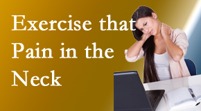 Johnson Chiropractic treats job-related neck pain with spinal manipulation and some exercise mixed in.