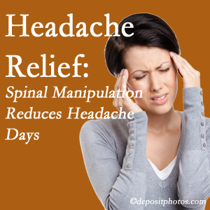 Richmond chiropractic care at Johnson Chiropractic may reduce headache days each month.