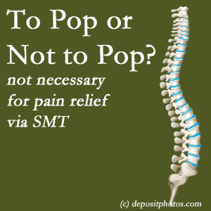 Richmond chiropractic spinal manipulation treatment may be noisy...or not! SMT is effective either way.
